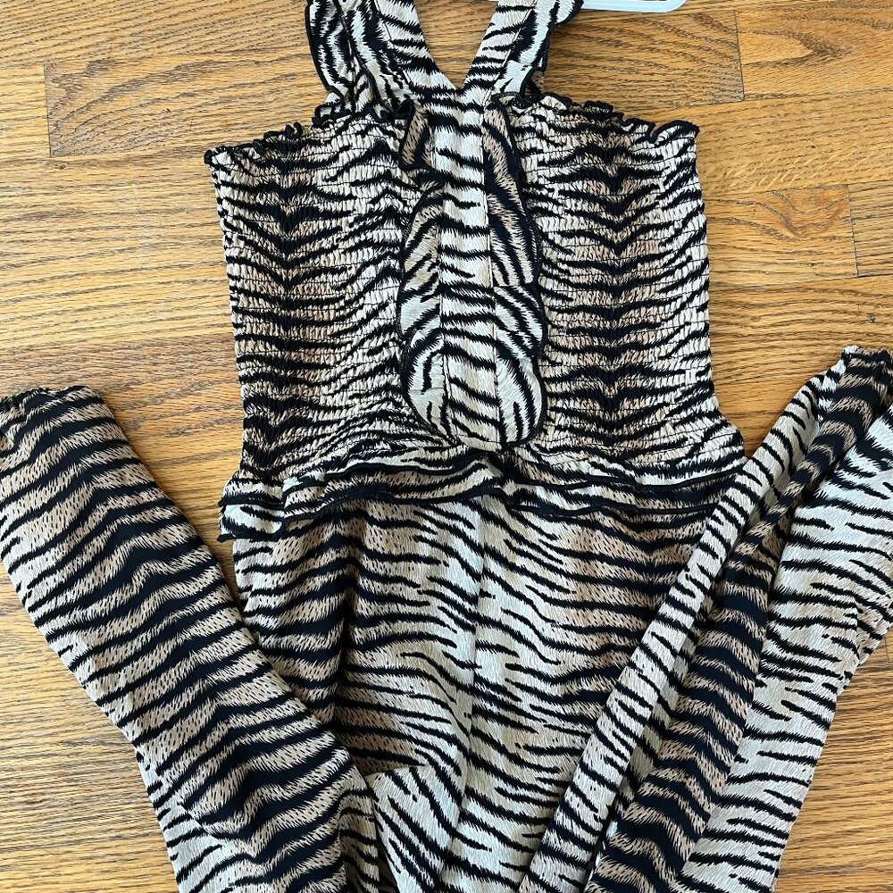 Tiger print jumpsuit